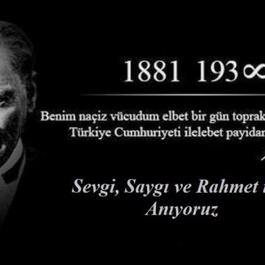 10 Kasım Atatürk'ü Anma Günü